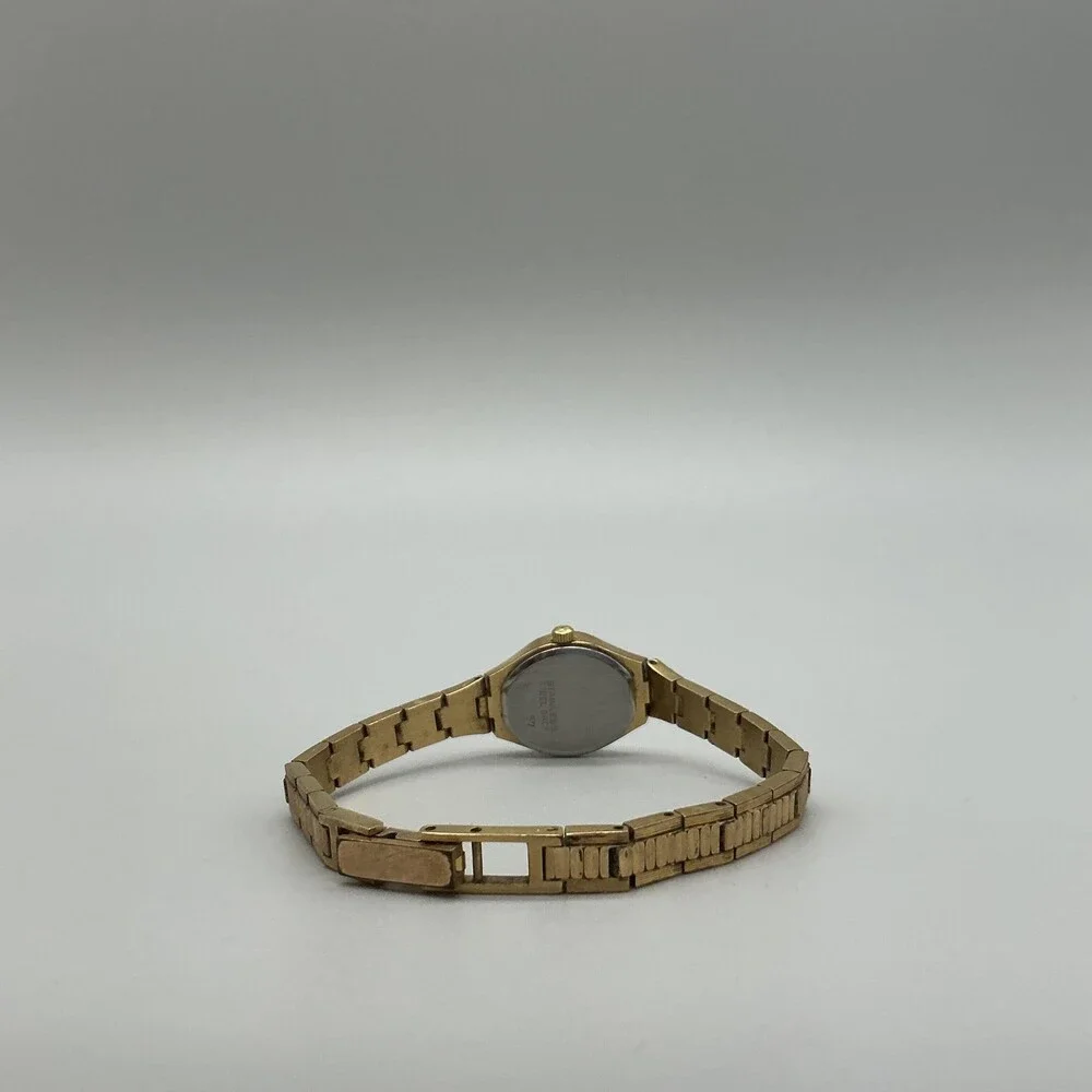 Vintage Bucherer Womens Watch 16mm Gold Tone Dial 573 2 57 New Battery 6.75